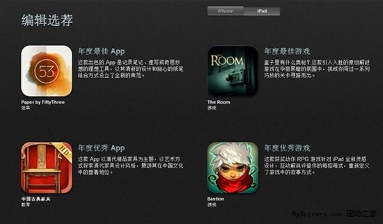 蘋果APP Store 2012年度最佳應用出爐